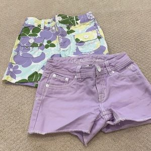 Girls shorts. Lands end and justice. Lilac color